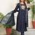 cotton cambric printed anarkali kurti pant dupatta set