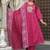 cotton cambric printed anarkali kurti pant dupatta set