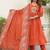 cotton cambric printed anarkali kurti pant dupatta set