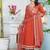 cotton cambric anarkali printed kurti pant dupatta set