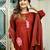 Cotton cambric a-line dyed kurti pant dupatta set