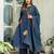 Cotton cambric a-line dyed kurti pant dupatta set