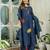 Cotton cambric a-line dyed kurti pant dupatta set