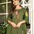 Cotton cambric a-line dyed kurti pant dupatta set