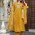 cotton cambric printed anarkali kurti pant dupatta set