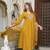 cotton cambric printed anarkali kurti pant dupatta set