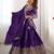 purple Silk Coding Dori Sequin Embroidery Work Lehenga Choli With Dupatta