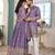 Blue handwork embroidered silk men's kurta with lehenga choli couple set
