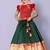 Red Green South Indian pavadai Pattu