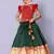 Red Green South Indian pavadai Pattu