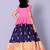 Light Pink and Naby Blue Floral Saouth indian Pavadai set Lehenga choli