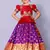 Red And Purple Embroidery South Indain Pavadai set Lehenga choli 