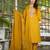 Cotton dyed a-line kurti pant dupatta set