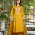 Cotton dyed a-line kurti pant dupatta set