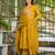 Cotton dyed a-line kurti pant dupatta set