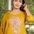 Cotton dyed a-line kurti pant dupatta set