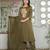Cotton dyed a-line kurti pant dupatta set