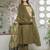 Cotton dyed a-line kurti pant dupatta set