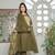 Cotton dyed a-line kurti pant dupatta set