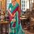Maroon silk blend printed saree with unstitched blouse