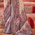 Beige silk blend printed saree with unstitched blouse