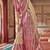 Beige silk blend printed saree with unstitched blouse