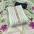 Sea green cotton silk print handwork unstitched dressaterial