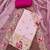 Pink viscose organza embroidered unstitched dressaterial