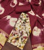 Multi cotton print handwork unstitched dressaterial