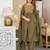 Cotton cambric a-line printed kurti pant dupatta set