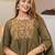 Cotton cambric a-line printed kurti pant dupatta set
