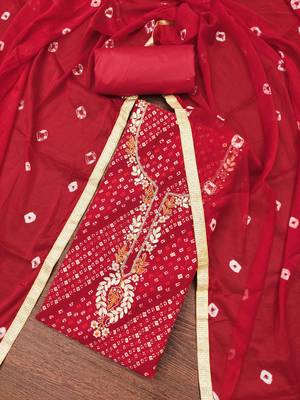 Rani cotton embroidered unstitched dressaterial 1