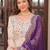 Beige cosmos  anarkali gown with pearl & bead embroidered work and wine bandhej dupatta – fully stitched festive wear