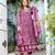 Cotton mulmul anarkali kurti-pant-dupatta set
