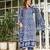 Cotton mulmul anarkali kurti-pant-dupatta set