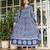 Cotton mulmul anarkali kurti-pant-dupatta set
