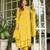 Cotton mulmul anarkali kurti-pant-dupatta set