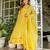 Cotton mulmul anarkali kurti-pant-dupatta set