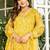 Cotton mulmul anarkali kurti-pant-dupatta set