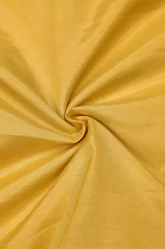 Yellow cotton silk embroidered unstitched dressaterial
