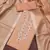 Peach shimmer cotton handwork unstitched dressaterial