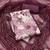 Purple cotton silk print handwork unstitched dress material