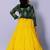 Lime Yellow And Green Jacket Style Kids PartyWear Gown Dress For Girls