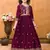 Rani Pink Rangoli Silk Sequance Embroidery Girls Partywear ReadyMade Gown Dress