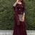 MAROON CHINON SILK  PARTY WEAR SUIT SET 