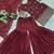 MAROON CHINON SILK  PARTY WEAR SUIT SET 