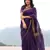 Purple cotton saree with blouse