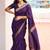 Purple cotton saree with blouse