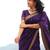 Purple cotton saree with blouse