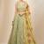 Pista Green Georgette Zari Thread sequin Embroidery Work Lehenga Choli